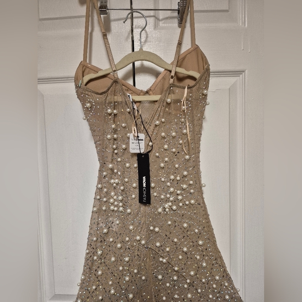 Fashion NovaFashion Nova Party Like It's My Birthday Embellished Jumpsuit Nude - Picture 5 of 9